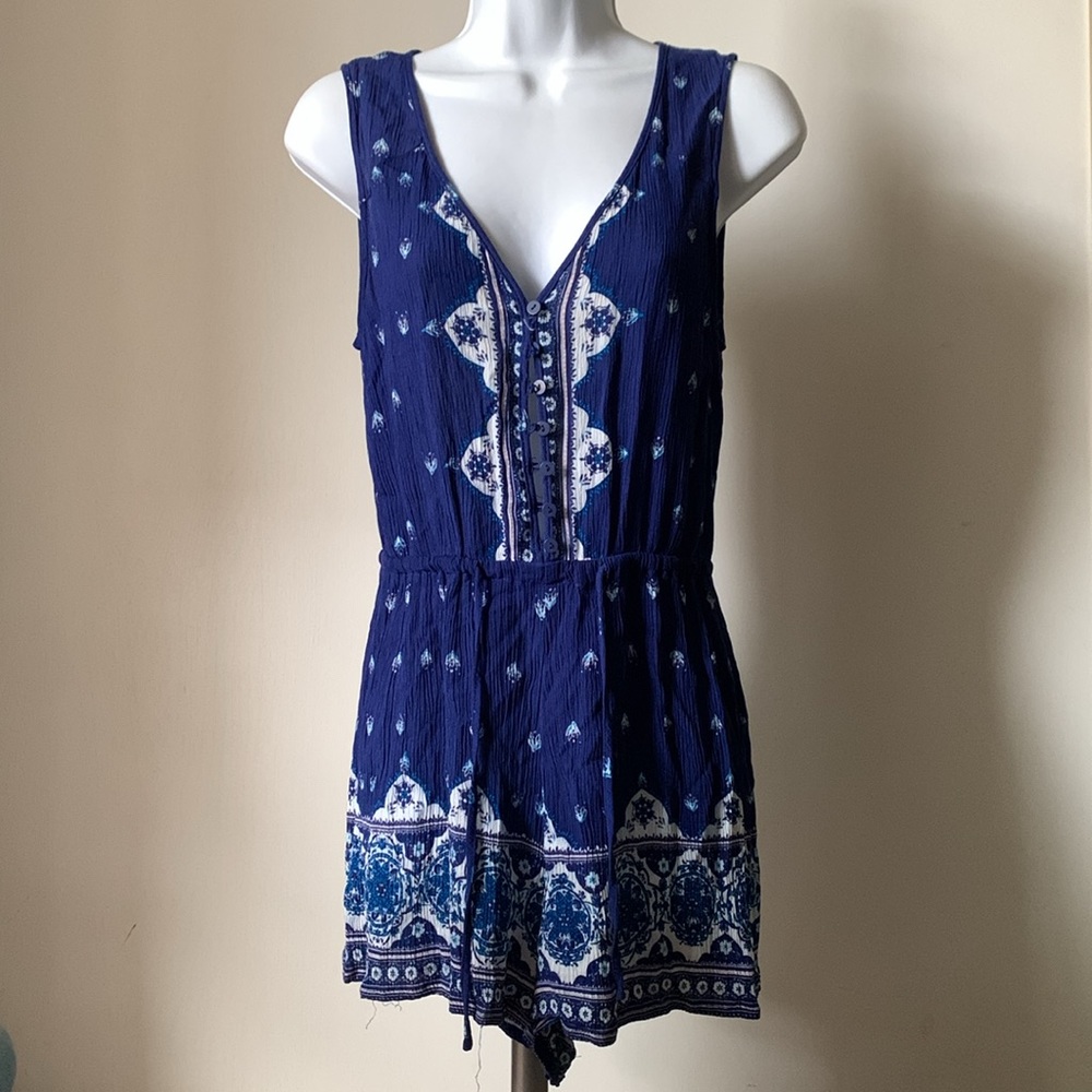 H&M Divided blue sleeveless romper